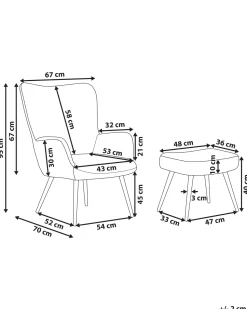 Beliani Nojatuoli Rahilla Sametti Tummansininen Vejle New