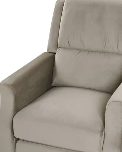 Beliani Nojatuoli Ruskeanharmaa Sametti Egersund Online