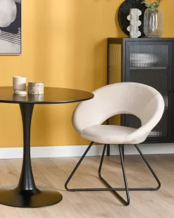 Beliani Nojatuoli Sametti Beige Rachel Flash Sale