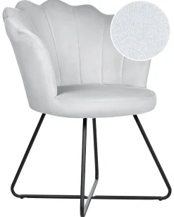 Beliani Nojatuoli Sametti Harmaa Lovelock Discount