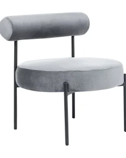 Beliani Nojatuoli Sametti Harmaa Alpha Cheap