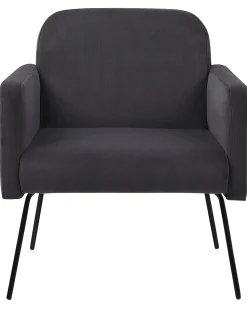 Beliani Nojatuoli Sametti Harmaa Narken Shop