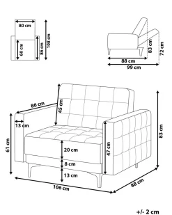 Beliani Nojatuoli Sametti Hiekanruskea Aberdeen Outlet
