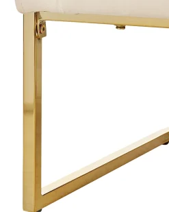 Beliani Nojatuoli Sametti Kermanvalkoinen Sirkka Best Sale