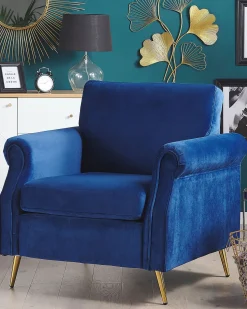 Beliani Nojatuoli Sametti Laivastonsininen Vietas New