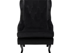 Beliani Nojatuoli Sametti Musta Alta Store