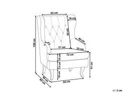 Beliani Nojatuoli Sametti Musta Alta Store