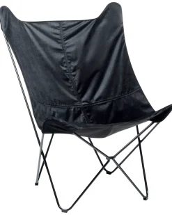 Beliani Nojatuoli Sametti Musta Nybro Store