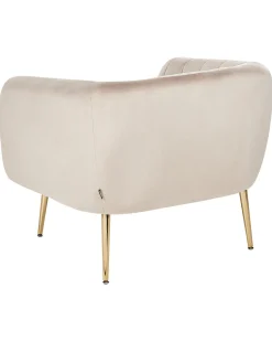 Beliani Nojatuoli Sametti Ruskeanharmaa Laconia Sale