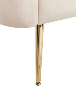 Beliani Nojatuoli Sametti Ruskeanharmaa Laconia Sale