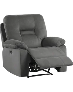 Beliani Nojatuoli Sametti Sahkosaadettava Tummanharmaa Bergen Shop