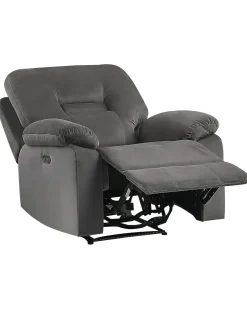 Beliani Nojatuoli Sametti Sahkosaadettava Tummanharmaa Bergen Shop