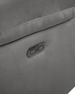 Beliani Nojatuoli Sametti Sahkosaadettava Tummanharmaa Bergen Shop