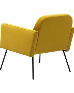 Beliani Nojatuoli Sametti Sinapinkeltainen Narken Sale