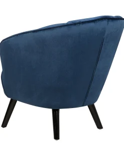 Beliani Nojatuoli Sametti Tummansininen Dala Sale