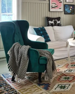 Beliani Nojatuoli Sametti Tummanvihrea Alta Outlet