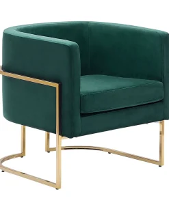 Beliani Nojatuoli Sametti Tummanvihrea Sirkka Cheap