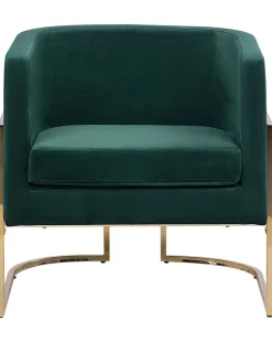 Beliani Nojatuoli Sametti Tummanvihrea Sirkka Cheap