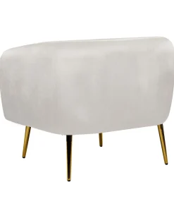 Beliani Nojatuoli Sametti Vaaleanharmaa Laconia Hot