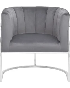 Beliani Nojatuoli Samettinen Harmaa Larvik Store