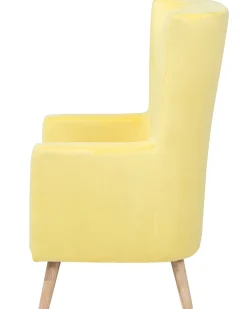 Beliani Nojatuoli Samettinen Keltainen Oneida New