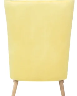 Beliani Nojatuoli Samettinen Keltainen Oneida New