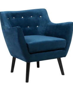 Beliani Nojatuoli Samettinen Sininen Drammen New