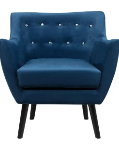 Beliani Nojatuoli Samettinen Sininen Drammen New