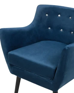 Beliani Nojatuoli Samettinen Sininen Drammen New