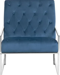 Beliani Nojatuoli Samettinen Sininen Harstad Flash Sale