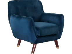 Beliani Nojatuoli Samettinen Sininen Bodo Online