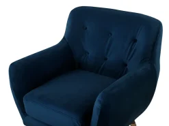 Beliani Nojatuoli Samettinen Sininen Bodo Online