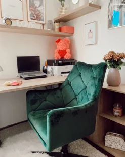 Beliani Nojatuoli Samettinen Tummanvihrea Vaksala New