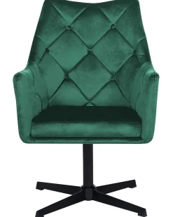 Beliani Nojatuoli Samettinen Tummanvihrea Vaksala New