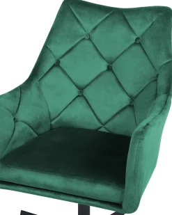 Beliani Nojatuoli Samettinen Tummanvihrea Vaksala New