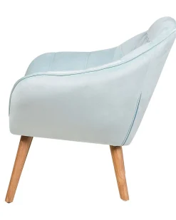 Beliani Nojatuoli Samettinen Vaaleansininen Karis Best Sale