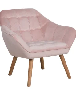 Beliani Nojatuoli Samettinen Vaaleanpunainen Karis Clearance