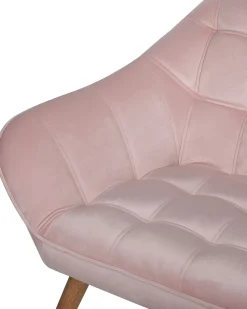 Beliani Nojatuoli Samettinen Vaaleanpunainen Karis Clearance