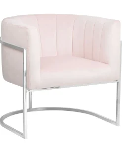 Beliani Nojatuoli Samettinen Vaaleanpunainen Larvik New