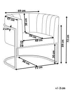 Beliani Nojatuoli Samettinen Vaaleanpunainen Larvik New