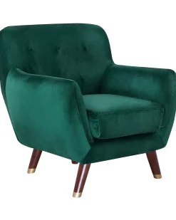 Beliani Nojatuoli Samettinen Vihrea Bodo Outlet