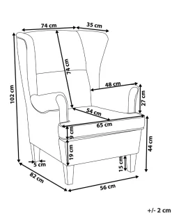 Beliani Nojatuoli Vaalea Beige Abson Store