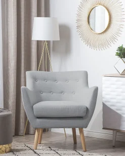 Beliani Nojatuoli Vaaleanharmaa Drammen Fashion