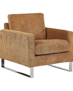 Beliani Nojatuoli Vakosamettinen Ruskea Vind Best Sale