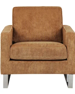 Beliani Nojatuoli Vakosamettinen Ruskea Vind Best Sale