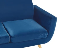 Beliani Paallinen 3-Istuttavaan Sohvaan Sininen Bernes Best