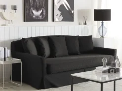 Beliani Paallinen 3-Istuttavalle Sohvalle Musta Gilja Best Sale