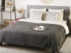 Beliani Paivapeitto Kangas Harmaa 200 X 220 Cm Kandilli Outlet