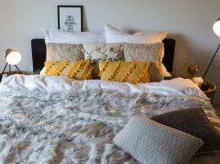 Beliani Paivapeitto Vaaleanharmaa 200 X 220 Cm Delice Online