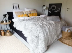 Beliani Paivapeitto Vaaleanharmaa 200 X 220 Cm Delice Online